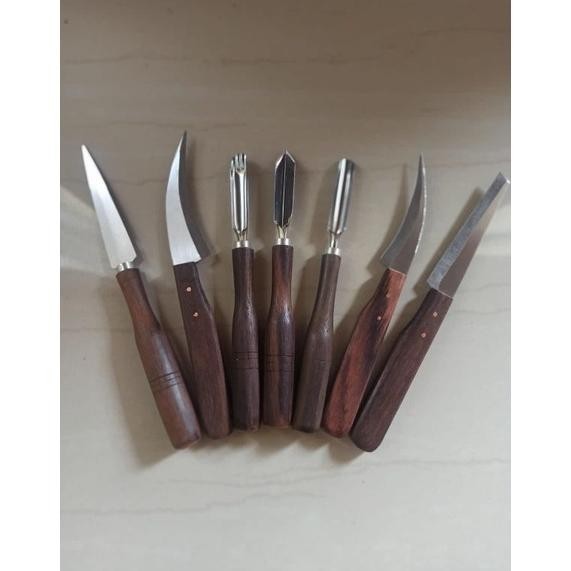 

SATU SET PISAU GARNISH / PISAU UKIR BUAH / PISAU CARVING ISI 5 ISI 7