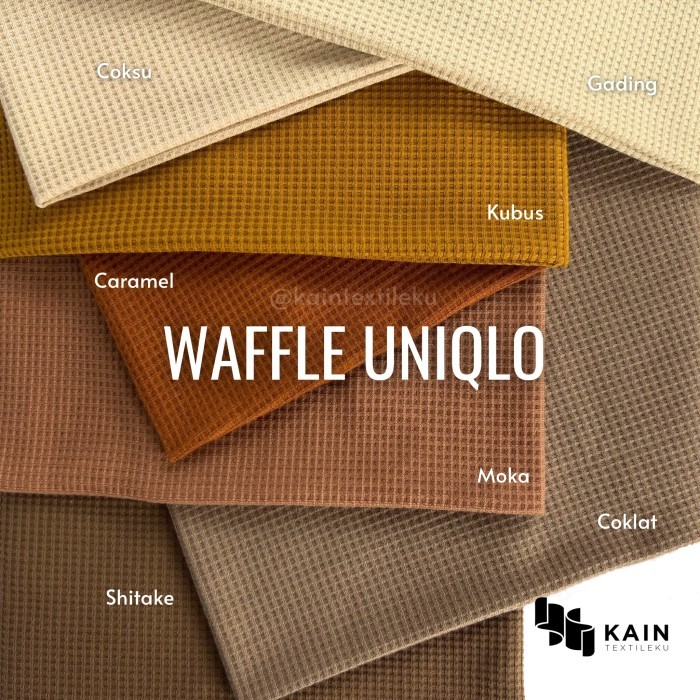 Bahan Kain Knit Waffle Uniqlo Premium Spandex per 1 kg