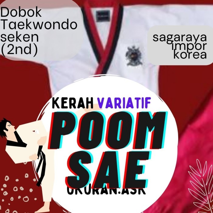 Baju Dobok Taekwondo Poomsae Asli Korea