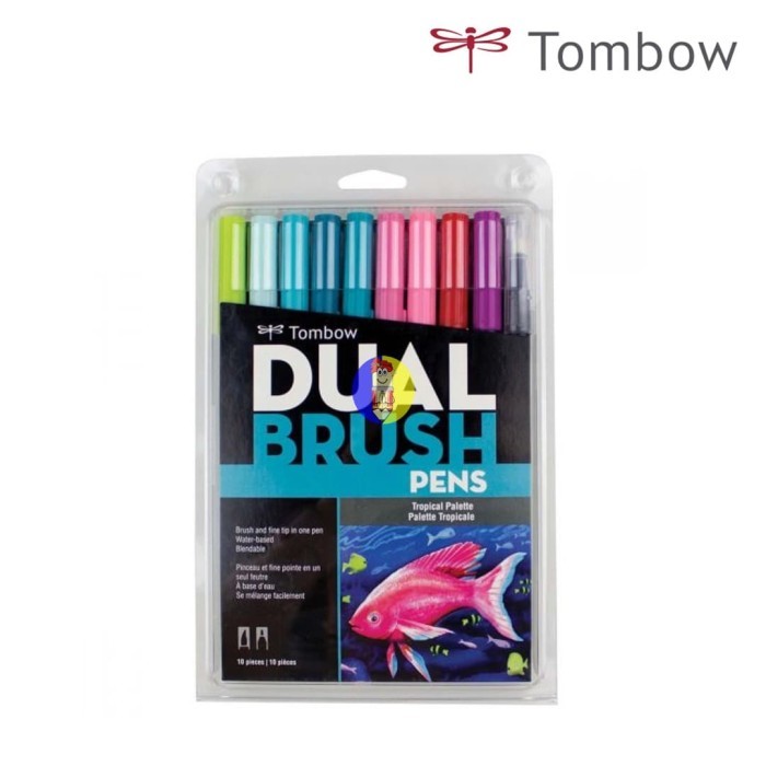 

NEW ! Tombow Dual Brush Pen Tropical Pallete Set 10 CLR