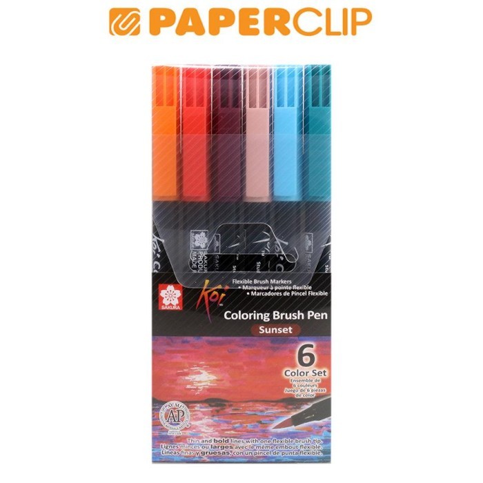 

COLORING PEN BRUSH SAKURA KOI SUNSET SET XBR-6F