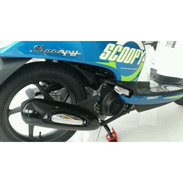 GARNISH COVER KNALPOT SCOOPY FI 2013 - 2016 ORIGINAL Berkualitas