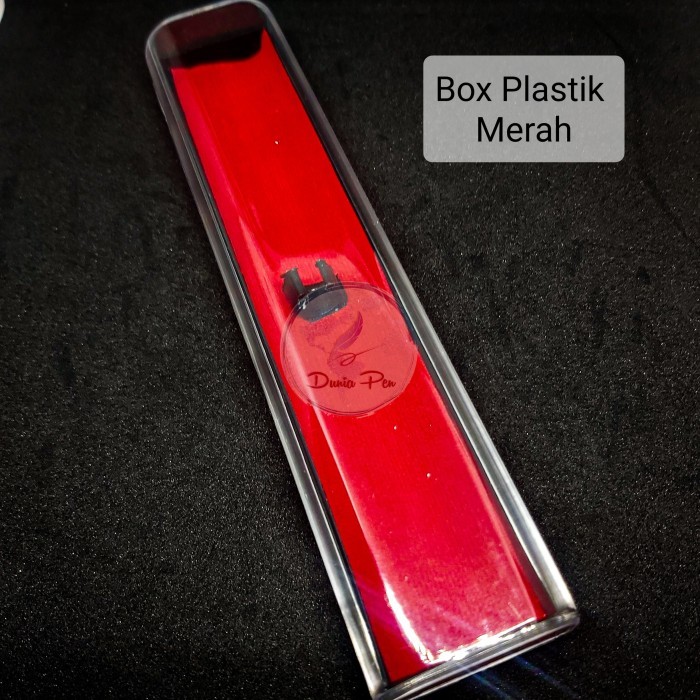 

Box Pulpen Plastik Merah, Kotak Bolpoin , Pen Holder, Mika Ballpen