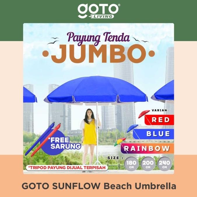 Goto Sunflow Payung Tenda Jualan Pantai Cafe Outdoor Besar Jumbo .