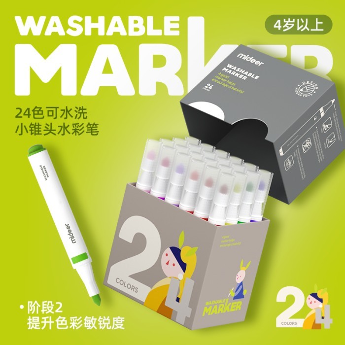 

Mideer Washable Marker (isi 24)