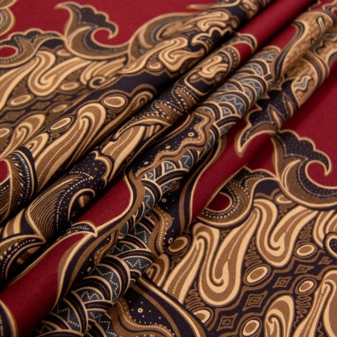 Ready Enzy Batik Kain Batik Ganesha - Maroon