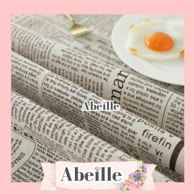 Ready KAIN MOTIF KORAN NEWSPAPER CLOTH NAPKIN PROPERTI FOTO