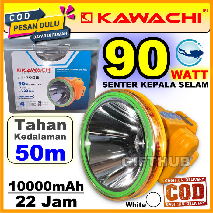 Senter Kepala Selam Kawachi 90W Hi Tech Led Super Terang Ls-790G Newsale