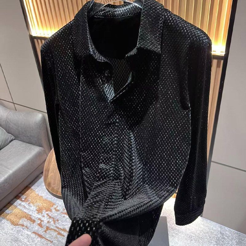 Baju Lengan Panjang Kasual Desain Pria Baru