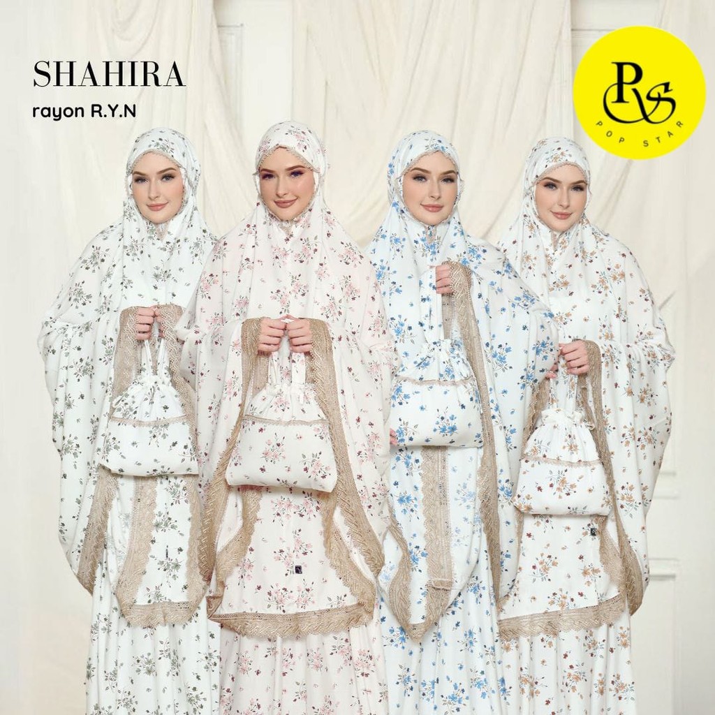 SHAHIRA / DEVINA / KHADIJAH / SAMAWA / NADIRA / NANDIA / GRACELLA / NARAYA / ELIZA MUKENA DEWASA VAR