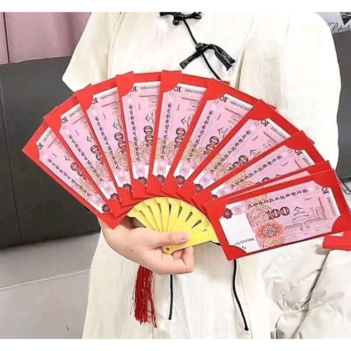 

Sale Angpau Kipas 10 Slot Angpao Imlek Bentuk Kipas Lipat Amplop Merah New