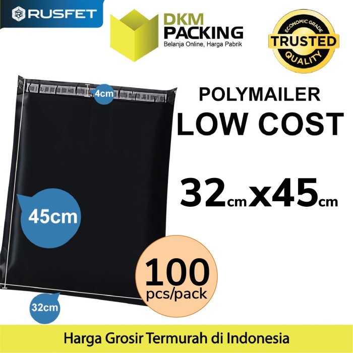 

Sale Plastik Polymailer Pack Low Cost Amplop Polimailer Hitam 32X45 Rusfet