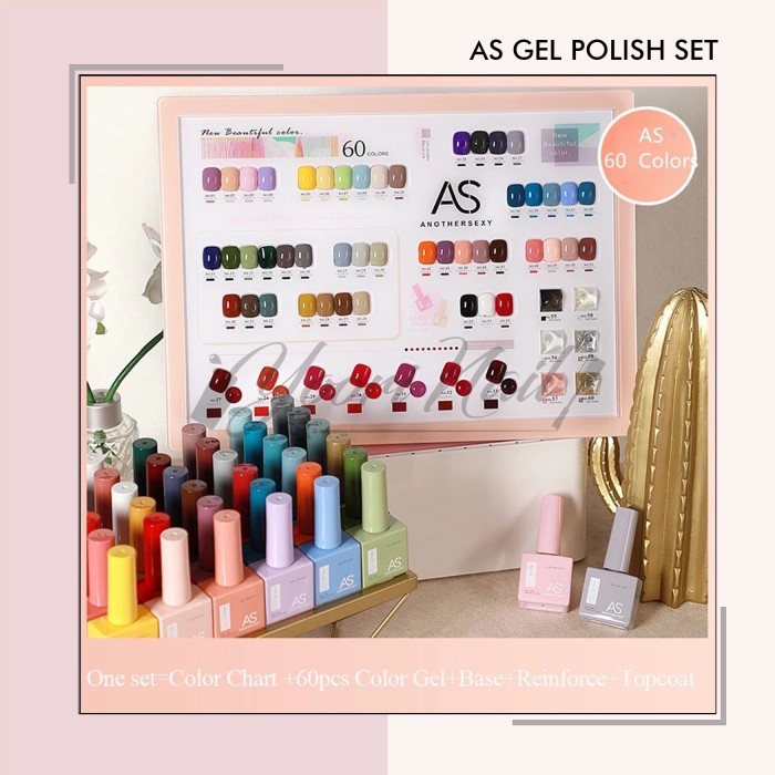 AS gel polish set 60 warna top base anothersexy another sexy nail gel