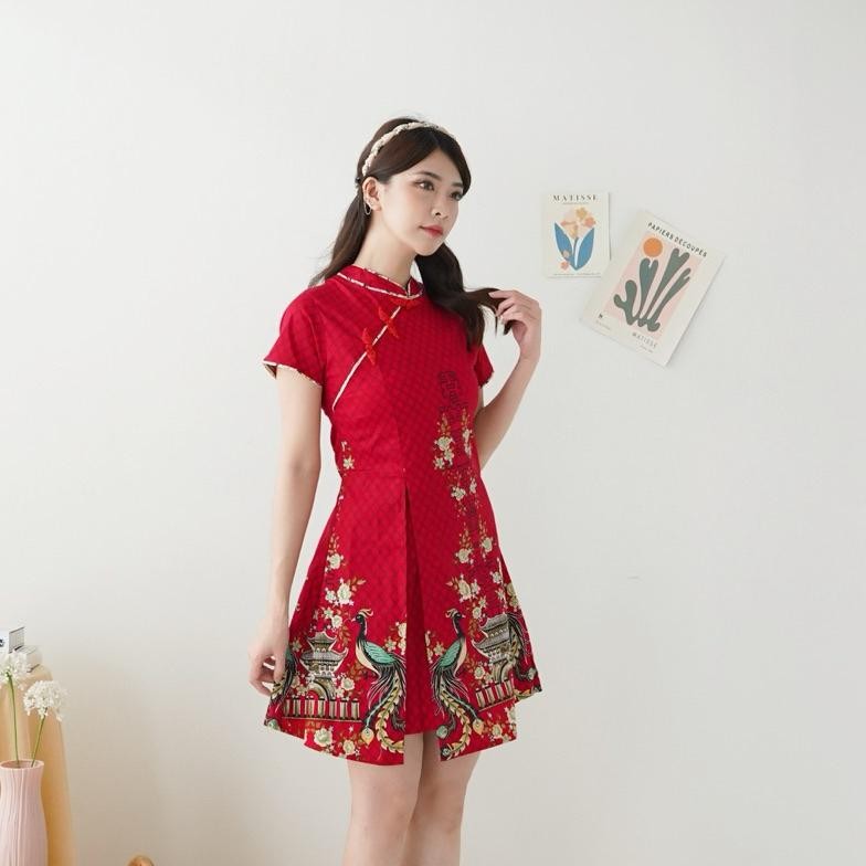 WET Dress batik cheongsam Qb133 red