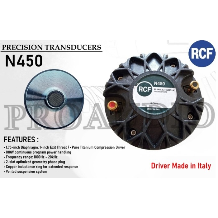 READY Driver Tweeter RCF N450 / RCF N 450 / Driver RCF N 450 N450 Tweeter RCF N 450 N450 Grade A