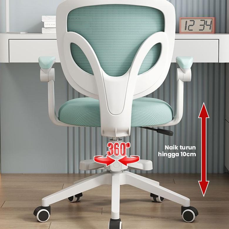 Kursi Kantor Kursi Belajar Anak Kursi Kerja Kursi Komputer Kursi Putar Roda Kunci Otomatis Kursi Mul