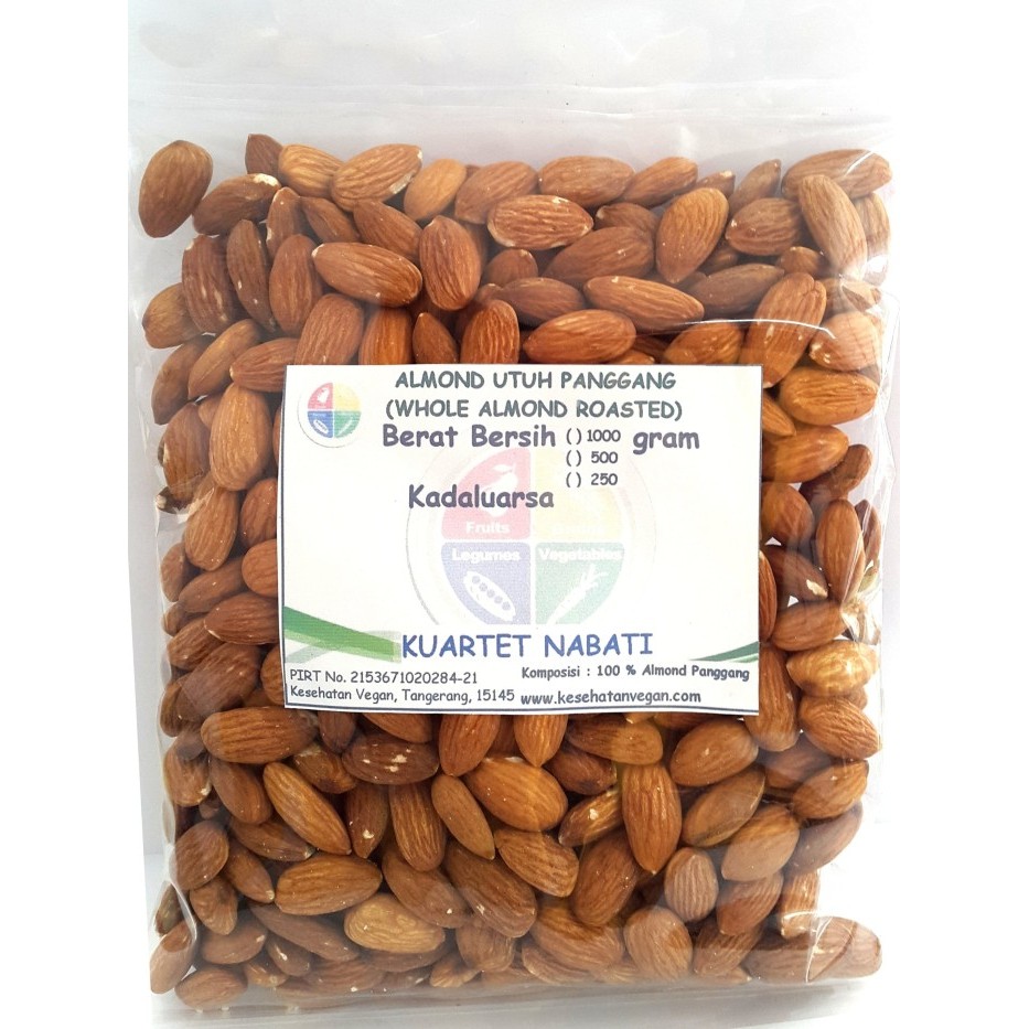 

500gr Roasted Almond Premium/ Almond Kupas Panggang KOMPLIT