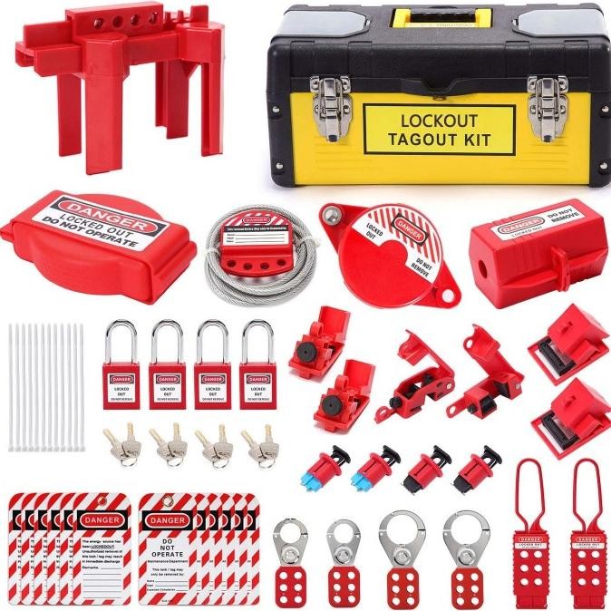 TERMURAH Lockout Tagout Kit Filled Lock Box Toolbox Lockout Set