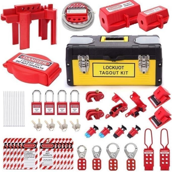 TERLARIS Lockout Tagout Kit Filled Lock Box Toolbox Lockout Set