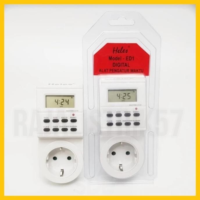 TIMER DIGITAL HELES ED-1 STOP KONTAK TIMER LISTRIK DIGITAL HELES
