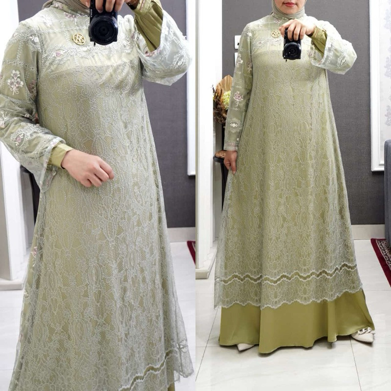 PROMO RAMADHAN Astrid Dress Gamis Original Branded by Amori Simple Cantik Murah Berkualitas