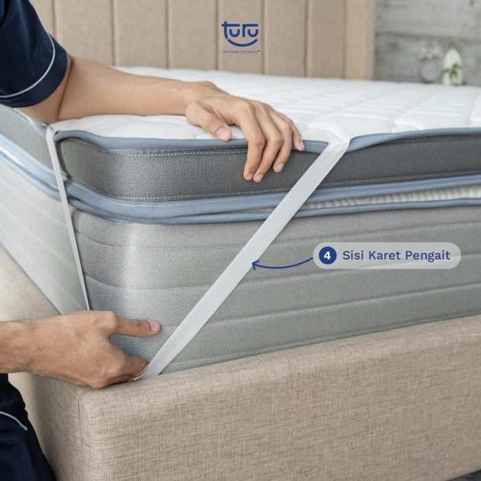 Mattress Topper TURU Skye, Pelapis Penambah Tinggi Kasur, Empuk