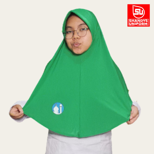 Kain Jilbab Al Azhar / Jilbab Sekolah Warna Hijau/ Bergo Sd Al Azhar