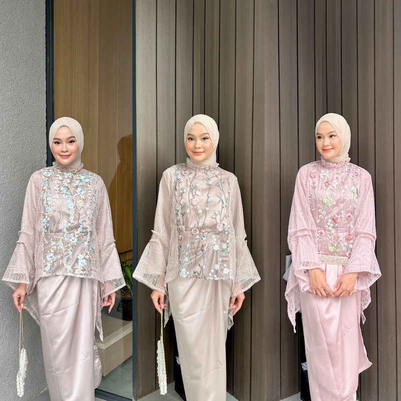 Terbaru AZZURA OUTER TUNIC BRUKAT OUTER TILE GARDEN OUTFIT WISUDA BAJU WISUDA OUTFIT LAMARAN OUTFIT