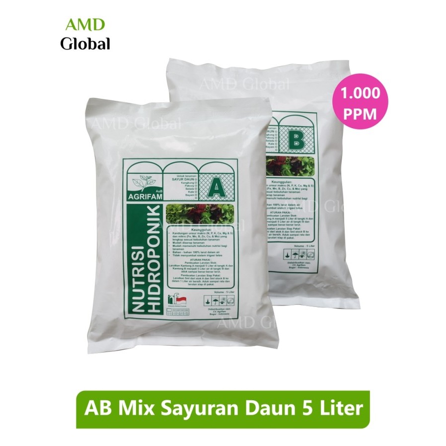 AB Mix Nutrisi Hidroponik Sayuran Daun 5 Liter