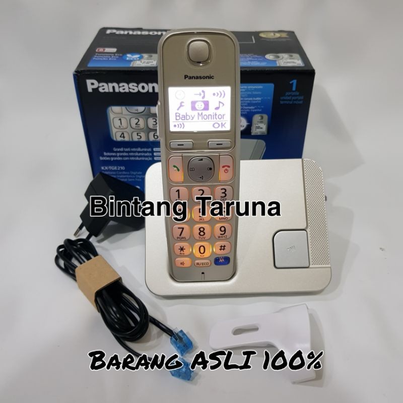 Telepon Wireless Panasonic KX-TGE210 Wireless Phone Panasonic KX-TGE210 Telpon Panasonic TGE210