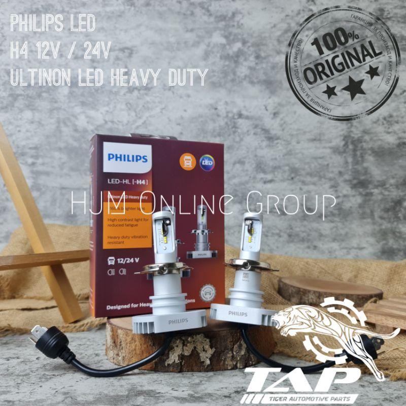 Bohlam Lampu Philips Ultinon Led H4 6000K 12V - 24V 15W Putih Original