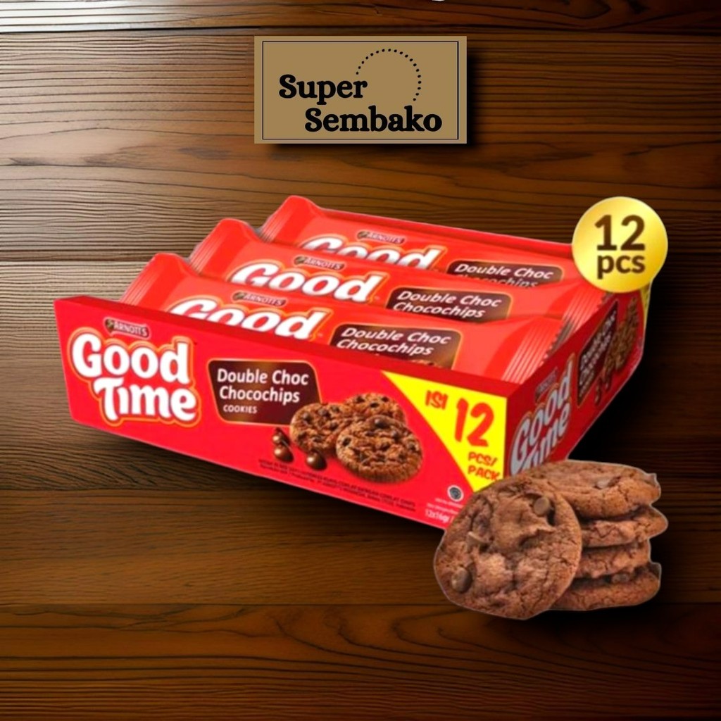 

SNACK BISKUIT COOKIES GOOD TIME DOUBLE CHOCOLATE 26,5gr ISI 12 BUNGKUS