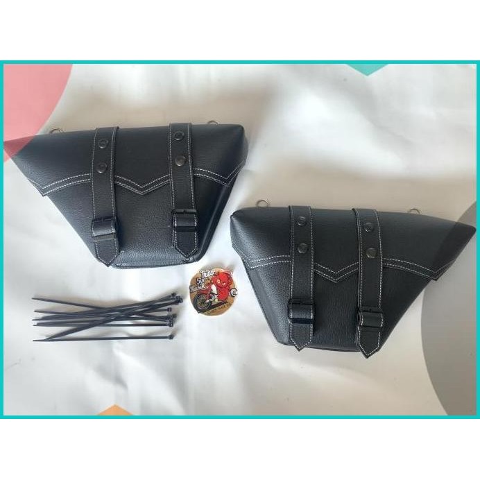 Side bag tas samping motor klasik custom japstyle cover bok tas murah