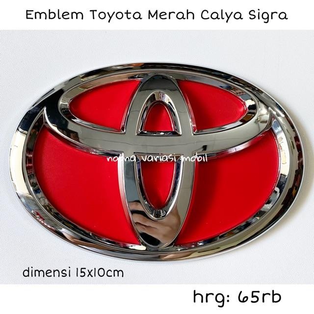 Emblem Logo Mobil Calya Sigra Emblem Toyota Merah Calya Sigra 15Cm
