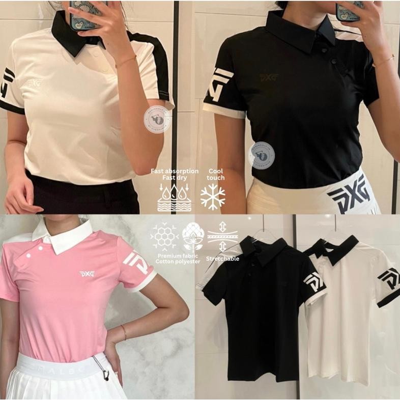 dim duniagolf pg side collar golf polo baju golf wanita