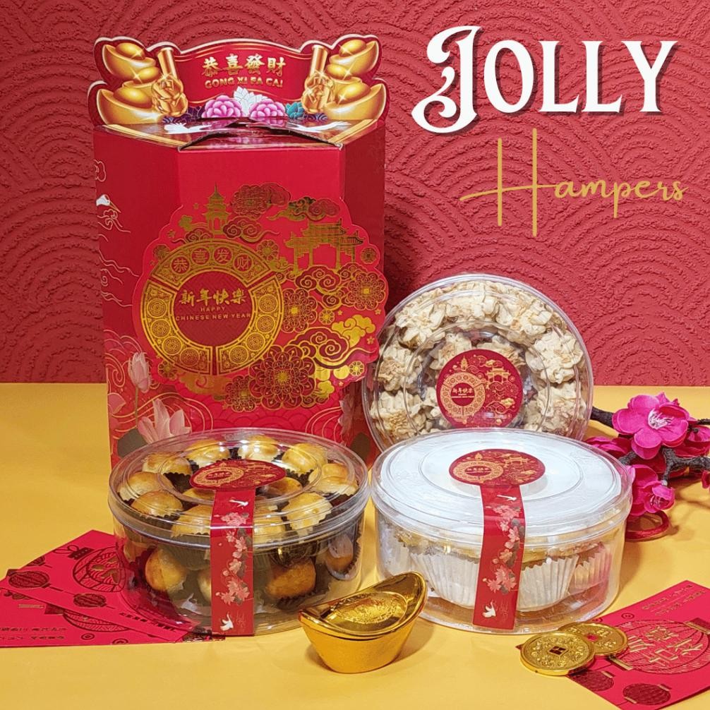 

BR - Hampers Kue Kering Spesial Imlek Isi 3 Toples FREE HANG TAG, BOX CHRISTMAS TERLARIS