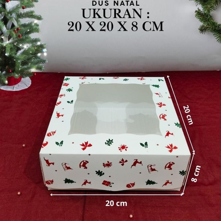 

BR - ( 10 Pcs ) Box Dus Premium Kotak Kue Hampers Natal Cake Kue Cookies 20 cm x 20 cm x 8 cm Ivory TERLARIS