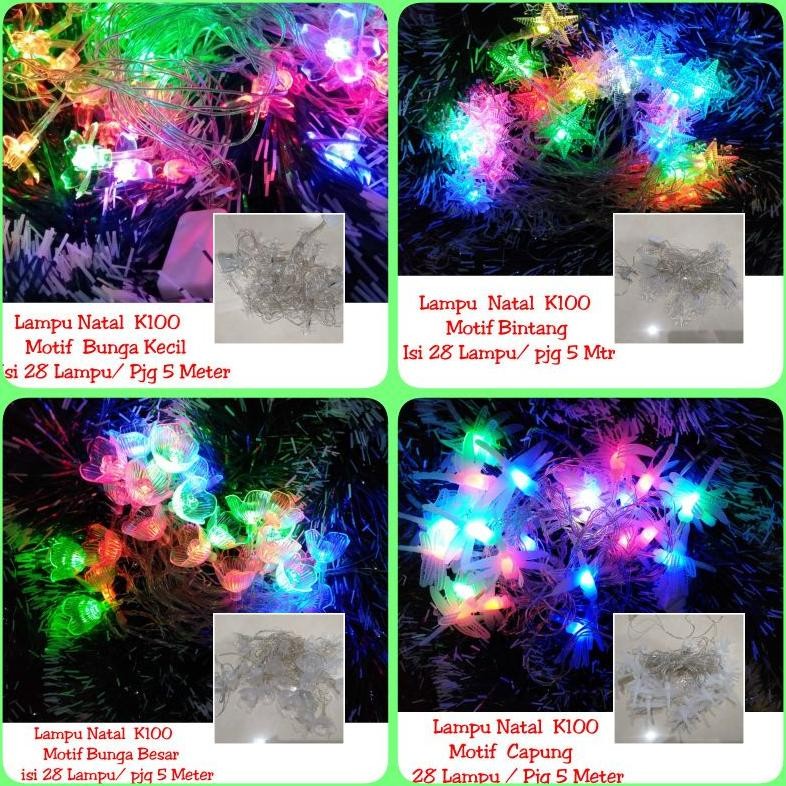 theo lampu natal motif bunga bintang s salib pohon natal hiasan ornamen aksesoris pohon natal christ