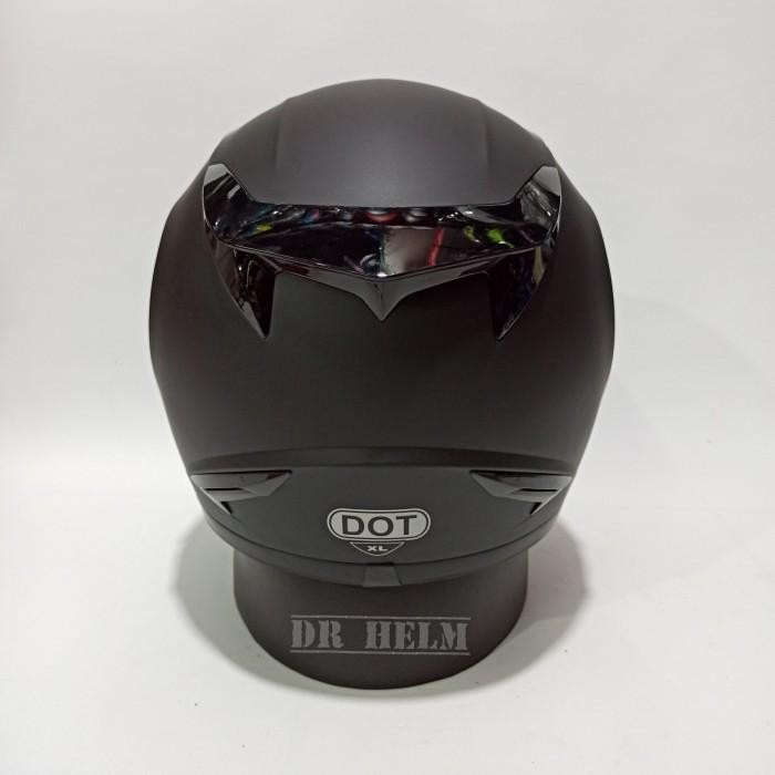 HELM KYT R10 BLACK DOF HITAM DOF SIZE XXL (UKURAN XXL)