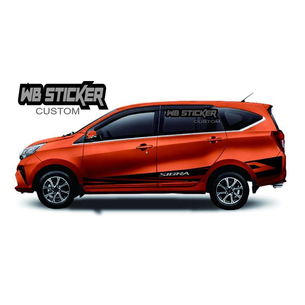Sticker Body Samping Mobil Sigra Calya Cutting Sticker Variasi Mobil Sigra Calya