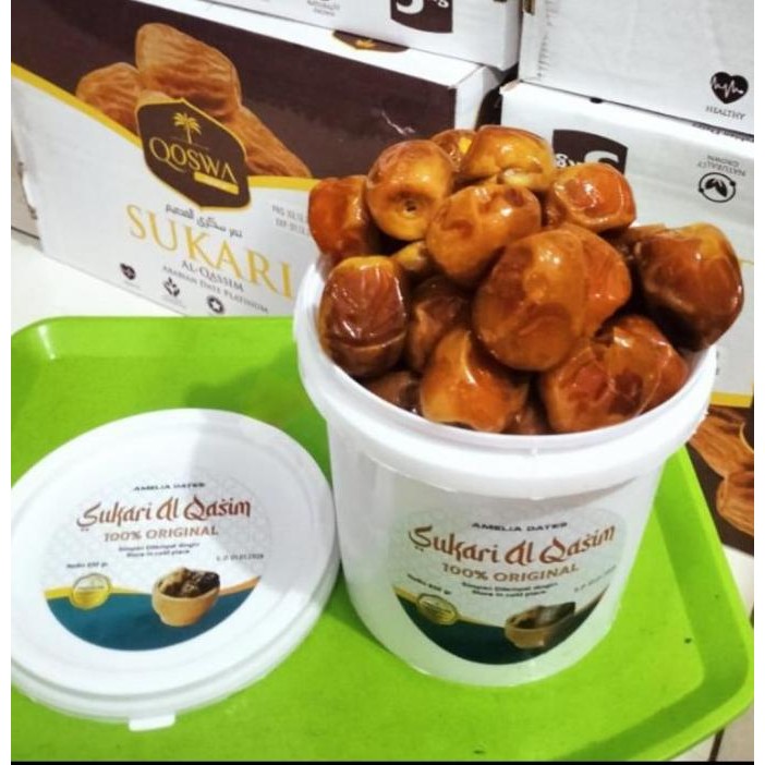

Baru Kurma Sukari Al Qossim Super Premium Kemasan Ember Berat Bersih 750Gr