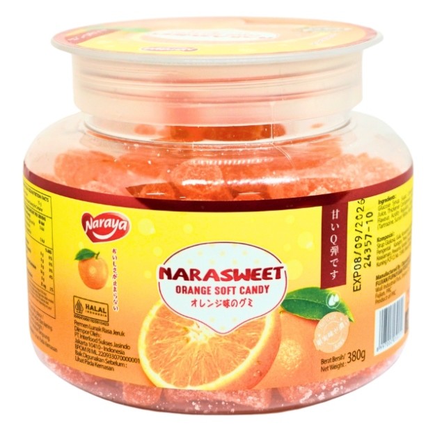 

S23355 NARAYA NARASWEET ORANGE JELLY IMLEK 380GR MAJU BERSAMA