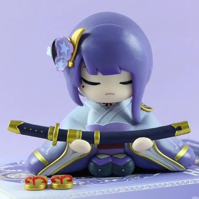 FIGUR SET Genshin Impact Chibi Cute Raiden Shotgun Figure Set