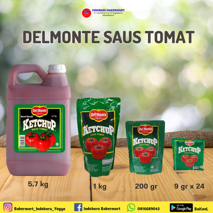 

Delmonte Saus Tomat Sachet 9 Gr Isi 24 Sachet