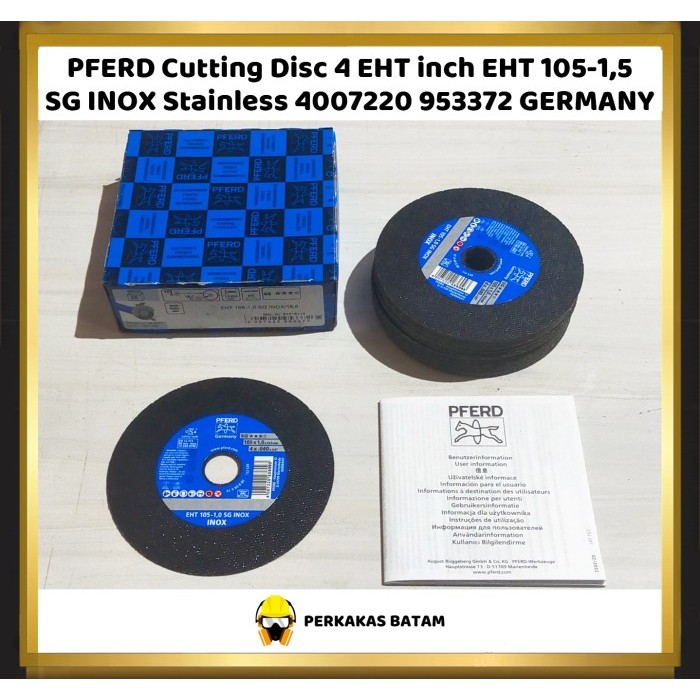 TERBARU Batu Potong Mata Gerinda 4 inch Stainless PFERD Cutting Disc EHT INOX