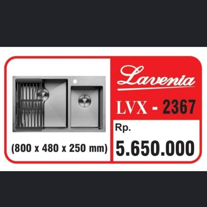 Kitchen Sink Lavenia LVX 2367 Stainless 304 / Bak Cuci Piring Lavenia LVX 2367 / Kitchen Sink Minima