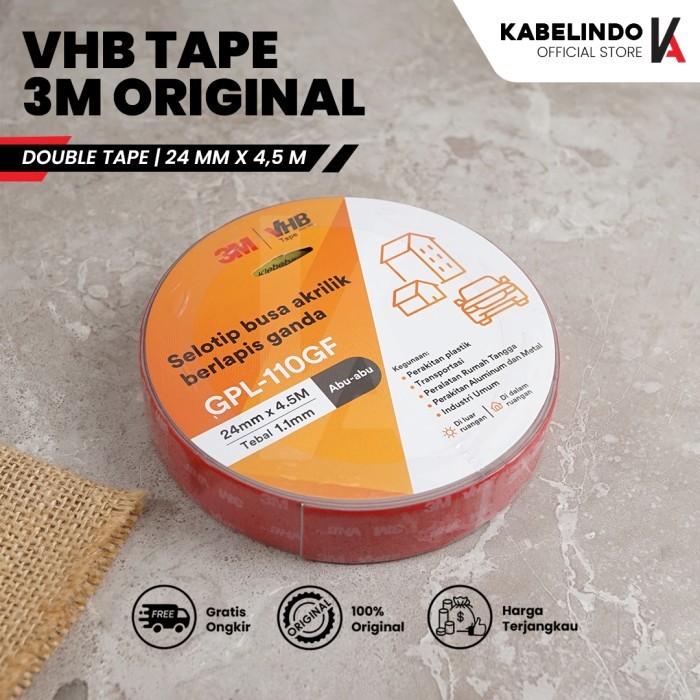 

3M Vhb Double Tape Automotive 4900 Size 24Mm X 4.5M Double Tape Mobil