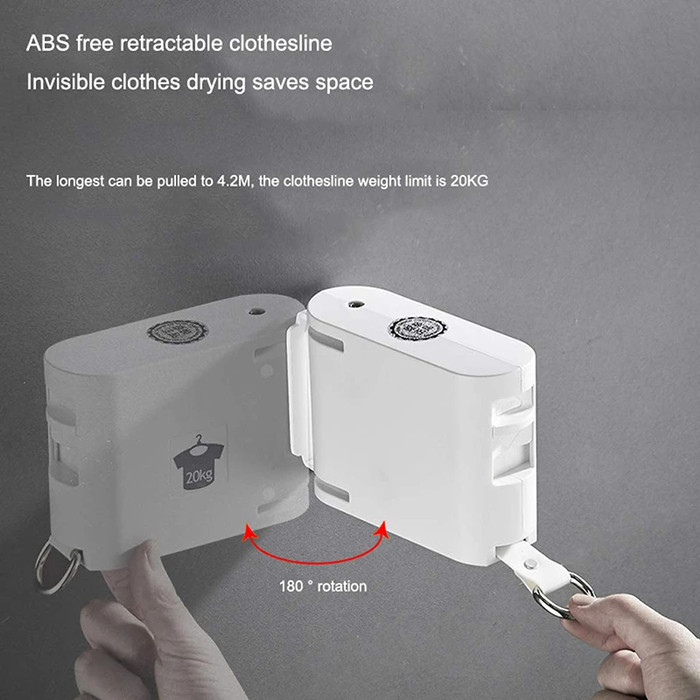 JEMURAN DINDING TEMBOK GANTUNGAN BAJU TARIK PORTABLE TEMPEL DINDING