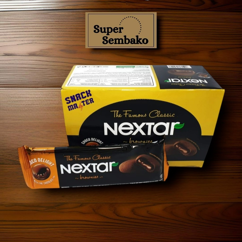 

SNACK BISKUIT KUE BROWNIS / BROWNIES COKLAT NEXTAR 42g PER BOX ISI 10 BUNGKUS