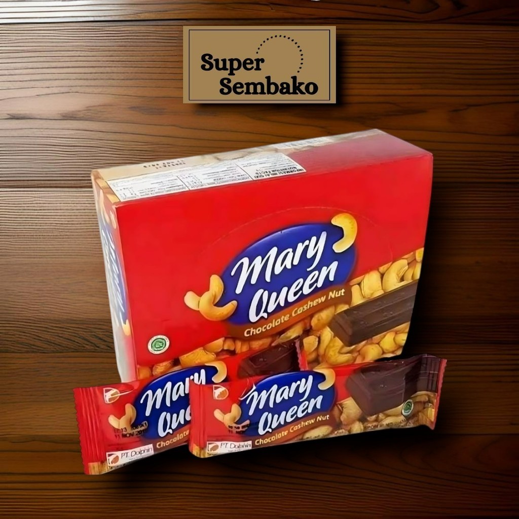 

SNACK MAKANAN RINGAN COKELAT KACANG MARY QUEEN CHOCOLATE CASHEW NUT BAR ISI 24 PCS